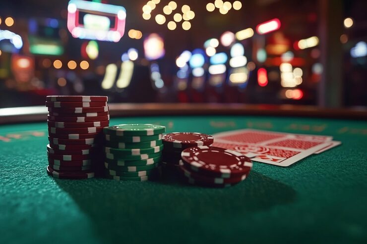 Live dealer studio with Ninja vs Samurai table setup